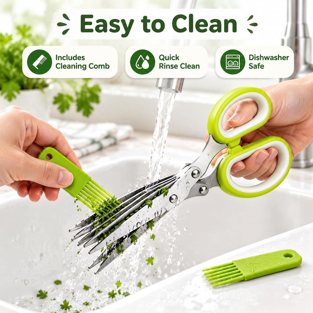 5 Layer Vegetable Shears, Herb Scissors for Chopping Greens & Herbs