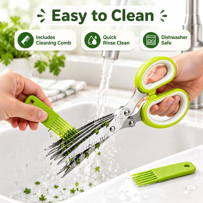 5 Layer Vegetable Shears, Herb Scissors for Chopping Greens & Herbs