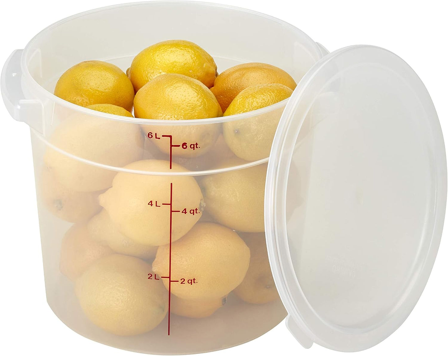 Cambro 1-Quart Round Food-Storage Container with Lid, Set of 3