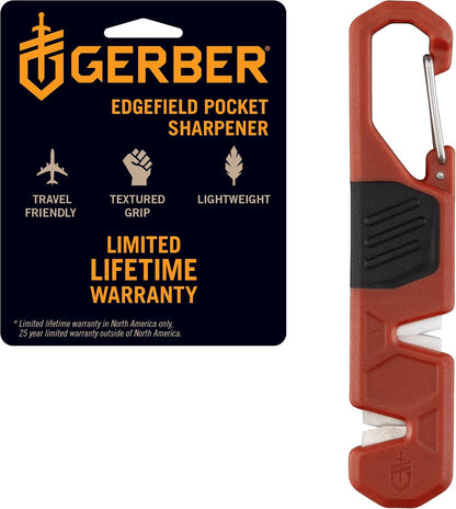 Gerber Edgefield Knife Sharpener, Dual Grit, Camping, Portable, Burnt Orange