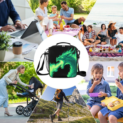 cfpolar Skull Skateboard Lunch Box for Boys Girls, Insulated Lunch Bags for Kids Reusable Mini Cooler Lunch Tote Lunchbox Thermal Meal Tote Kit with Shoulder Strap for Work School Picnic