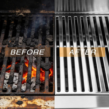 TNTOR Grill Brush Bristle Free with Scraper, 18" Adjustable Handle BBQ Grill Brush for Outdoor Grill, Extra Strong Grill Cleaner Brush for Grill/Smoker/Gas/Charcoal, Grill Gifts for Men/Dad