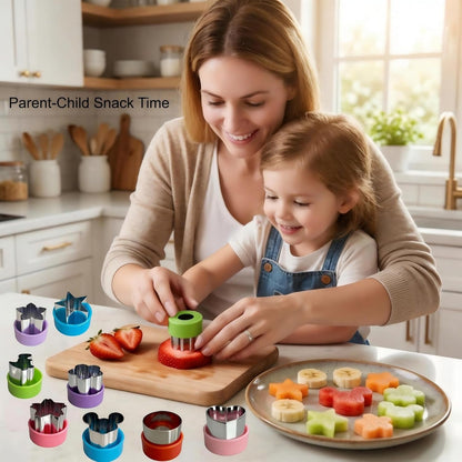 9 PCS 1.5 In Mini Fruit Vegetable Cookie Cutters Set for Kids