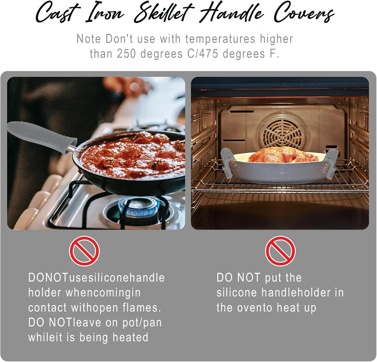 Joyhalo 6 Pack Cast Iron Skillet Handle Cover