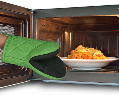 Goldmeet Mini Oven Mitts 2-Pack, 7"x5.5", 500°F Silicone Grip, Gray