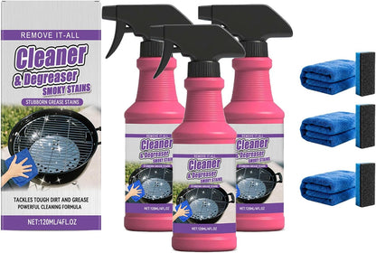 Fast-Acting Heavy-Duty Grill Degreaser Spray, Fast Acting Heavy Duty Grill Degreaser, 120ml/4fl.0z, Suitable for All Stubborn Oil Stains (1 Set)