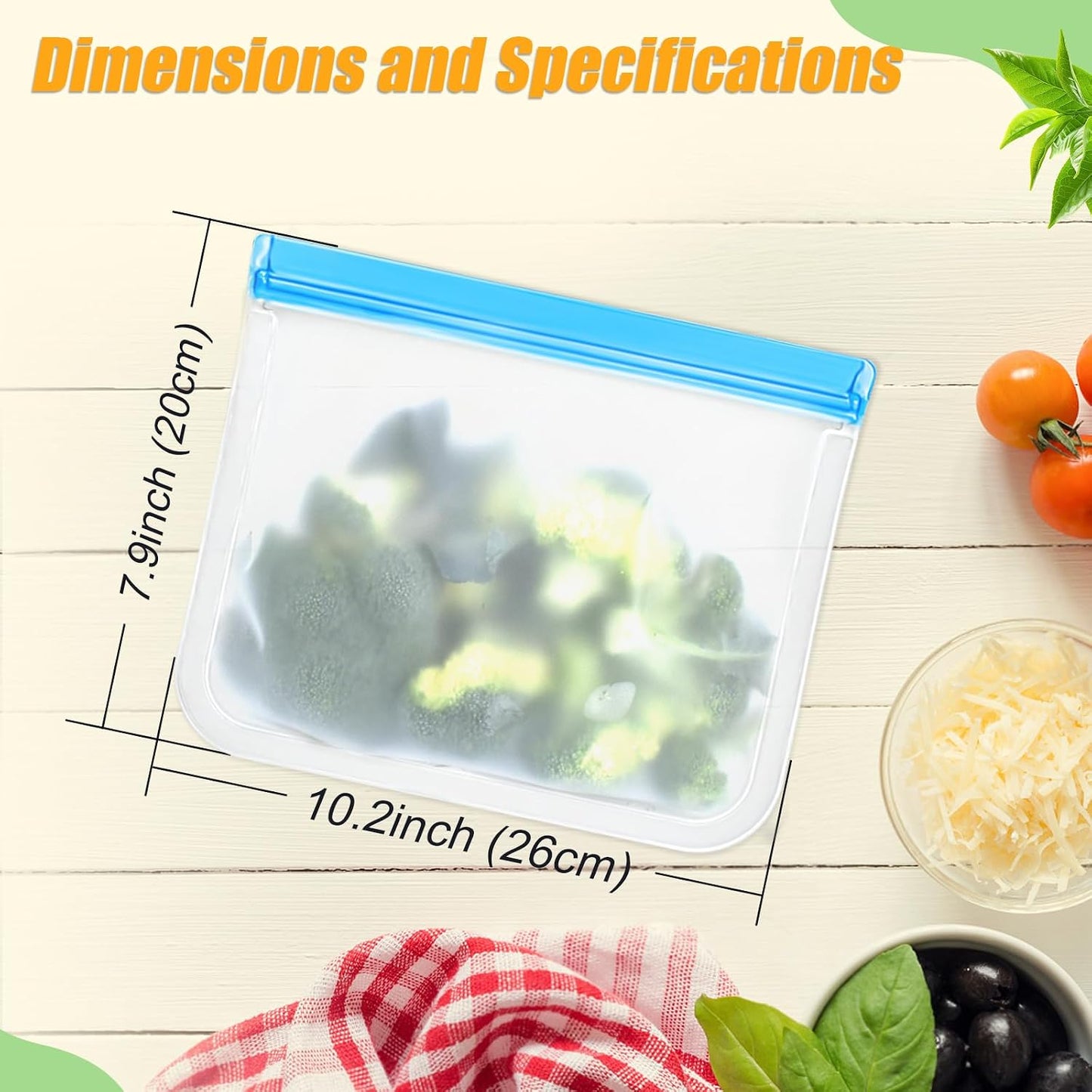 30 Pack Reusable Silicone Food Storage Bags, 4 Size Leak proof Dishwasher Safe Reusable Freezer Bag for Food Storage Containers Lunch Bags for Sandwich, Marinate Meat, Fruit
