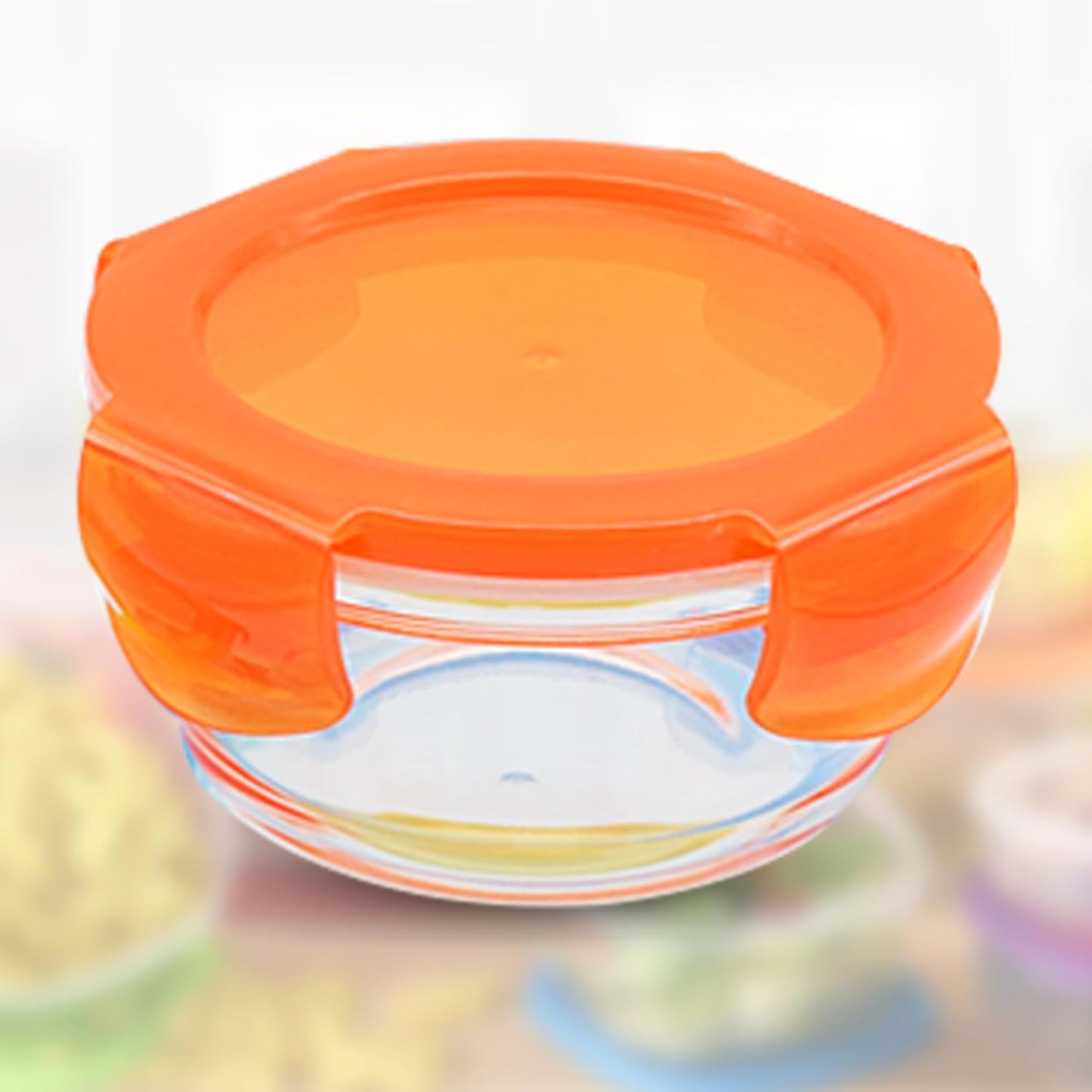 ARSUK 4Oz Glass Food Storage Containers with Snap-On BPA-Free Lids 12 Pack - Small Glass Jars for Sauce, Spices, Meal Prep - Reusable & Dishwasher Microwave Fridge Freezer Safe