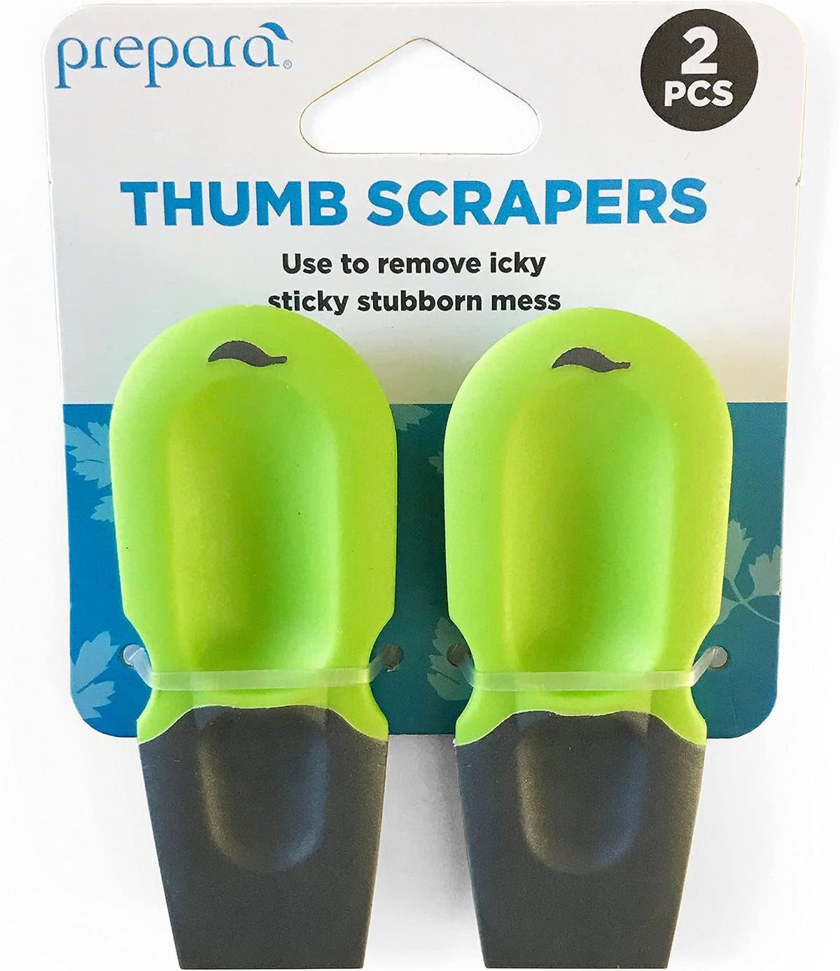 Prepara Thumb Scraper, Green/Gray,Set of 2