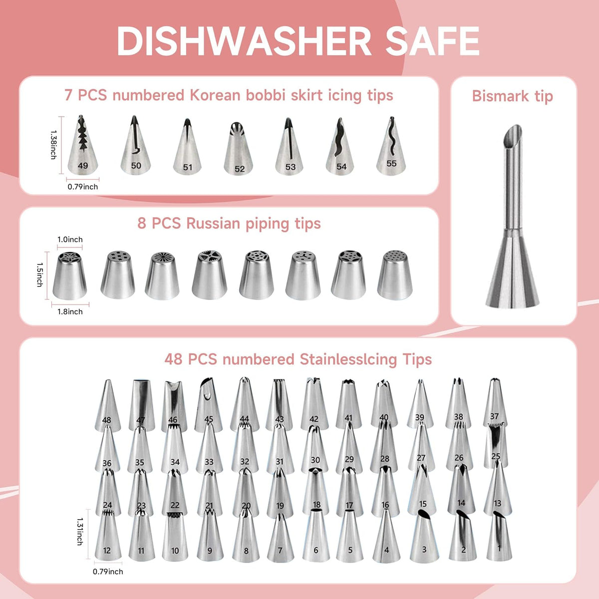 Aluminum Cake Decorating Kit, Baking Supplies Tools for Beginners & Pros