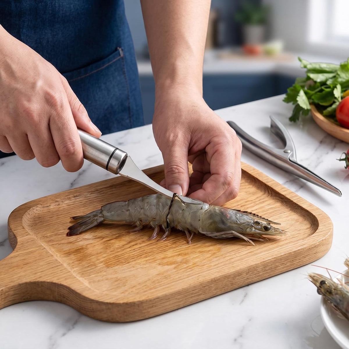 Shrimp Deveiner Tool and Peeler Set Multifunctional Shrimp Deveining Tool