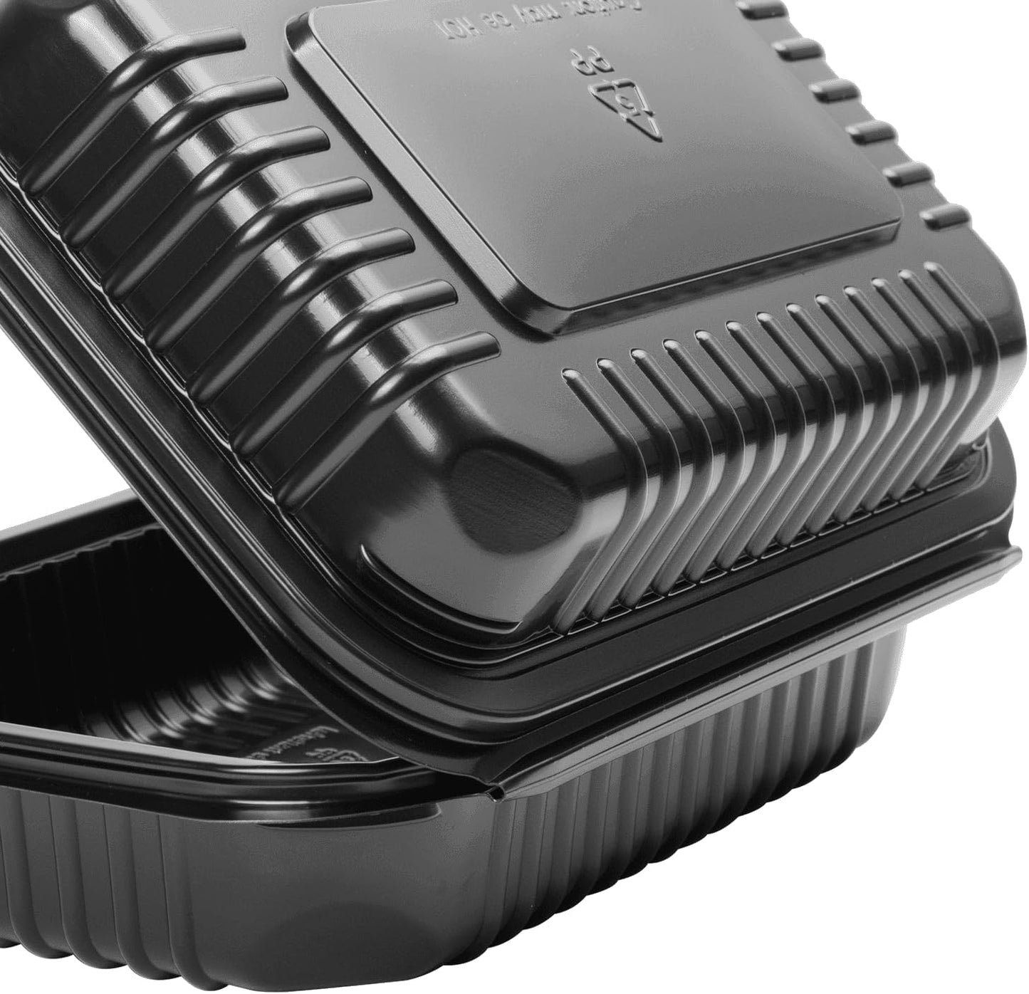 Karat FP-HC99PP-3CU 9"X 9" PP Hinged Containers 3 Compartment - (Case of 200)