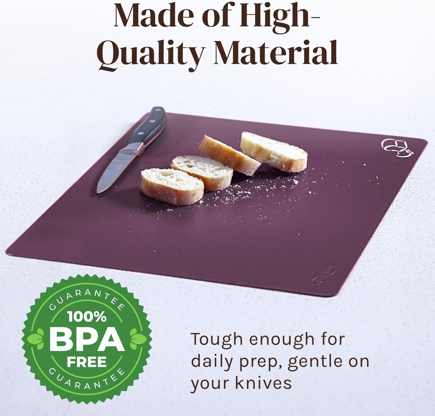 Cooler Kitchen 4 Piece Flexible Plastic Cutting Boards for Kitchen, BPA Free Plastic Cutting Mats For Kitchen - Extra Thick Chopping Mats - Mats Color Coded with Food Icons - Non Slip Dishwasher Safe