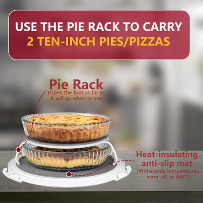 TMRIOPELP Tall Cake Carrier with Lid and Handle Insulated Cake Container Cake Transport Carrier Ideal for Pies Cupcakes and Pastries Perfect for Safe and Secure Cake Delivery (Red, 10 inch)