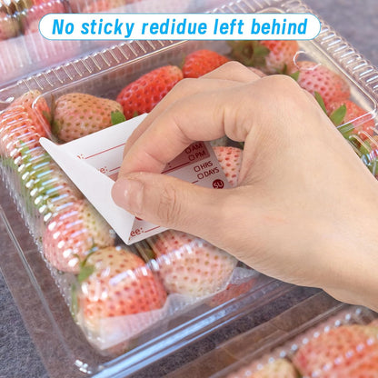 2 Rolls 600 Pieces Shelf Life Removable Freezer Labels, 2 x3 Inch Food Labels for Containers Date Stickers for Freezer Easy to Remove