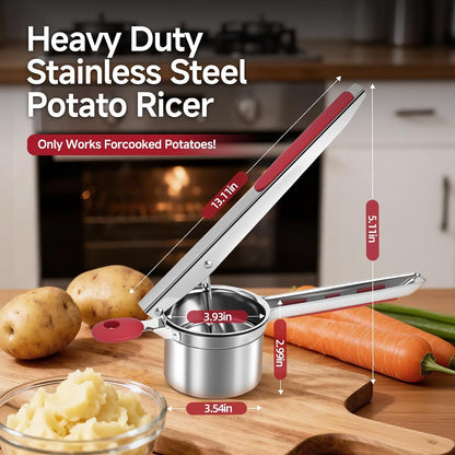 Potato Ricer for Mashed Potatoes-Stainless Steel 15oz