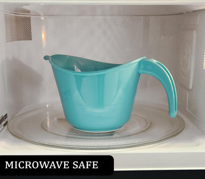 Reston Lloyd, Batter Bowl With Pour Spout, Non-Slip Base, Erogonomic Space Saving Detachable Handle, 2 QT Heavy Duty BPA-Free Microwave & Dishwasher Safe, Plum