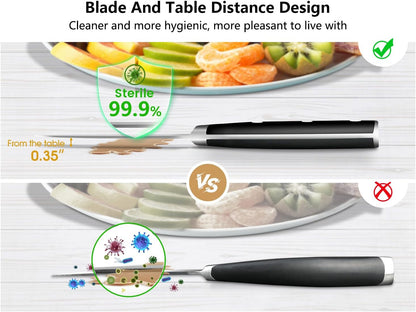 CoquusAid 5 inch Kitchen Utility Knife, Serrated Blade Tomato Knife