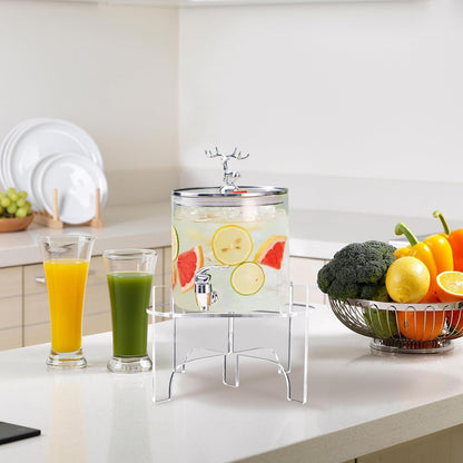 Drink Dispenser Stand Acrylic Fit Max 7.87 Inch Diameter of Water Dispenser, Glass Jar, For Home, Party, and Catering Beverage