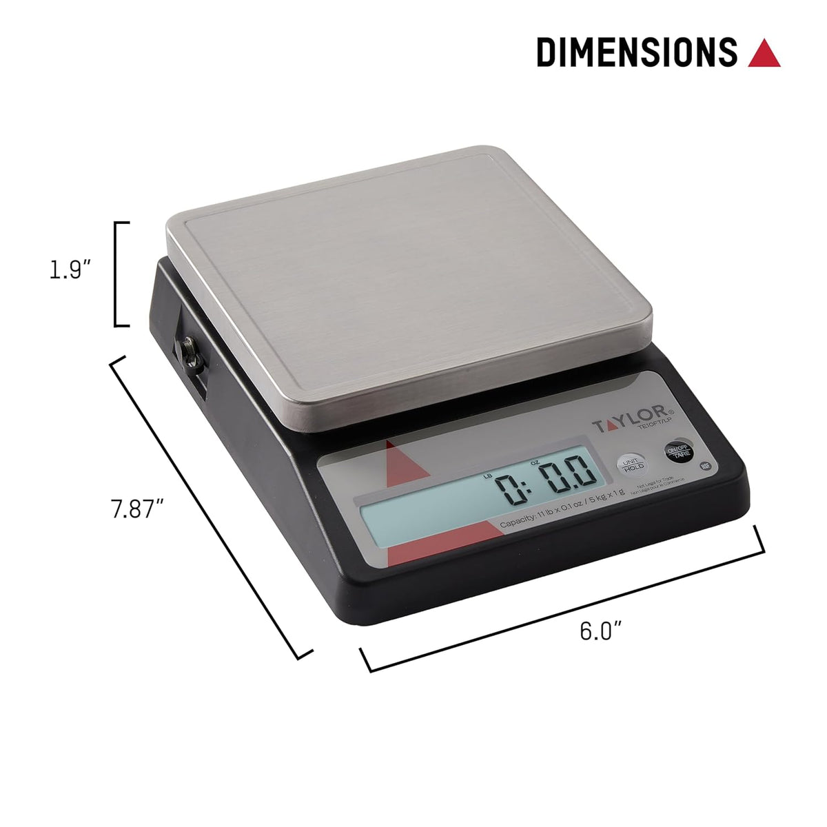 Taylor Digital Kitchen Food Scale 11 lb Max Capacity