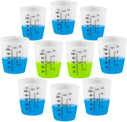 Silicone Resin Mixing Measuring Cups for Resin Supplies, 600ml/20oz Bowl, 250 & 100ml Thickened Reusable Silicone Cups for Epoxy Mixing, with Stir Sticks and Pipettes, Jewelry Making