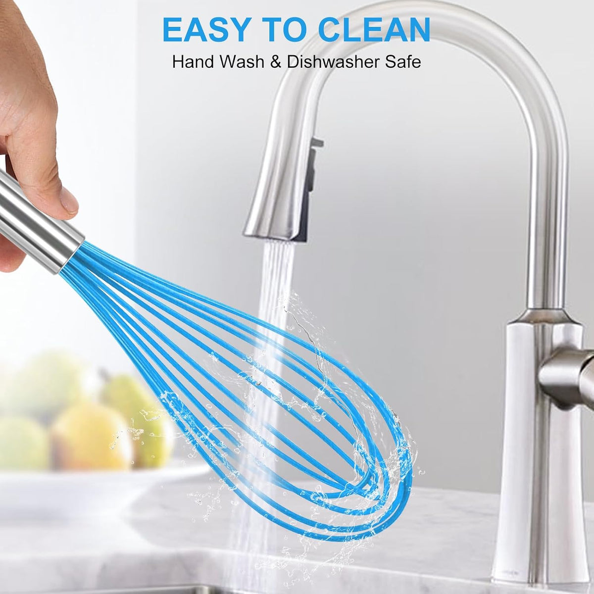 NileHome 3-Pack Stainless Steel Whisk Set, Kitchen Utensils for Cooking