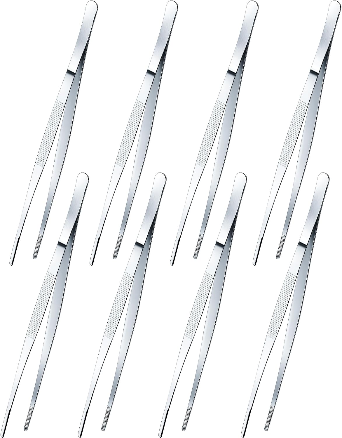 Yaomiao 12 Inch Cooking Tweezers Bar Kitchen Tongs, Silver