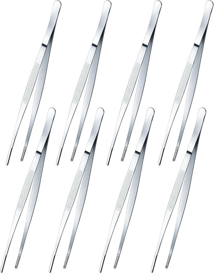 Yaomiao 12 Inch Cooking Tweezers Bar Kitchen Tongs, Silver