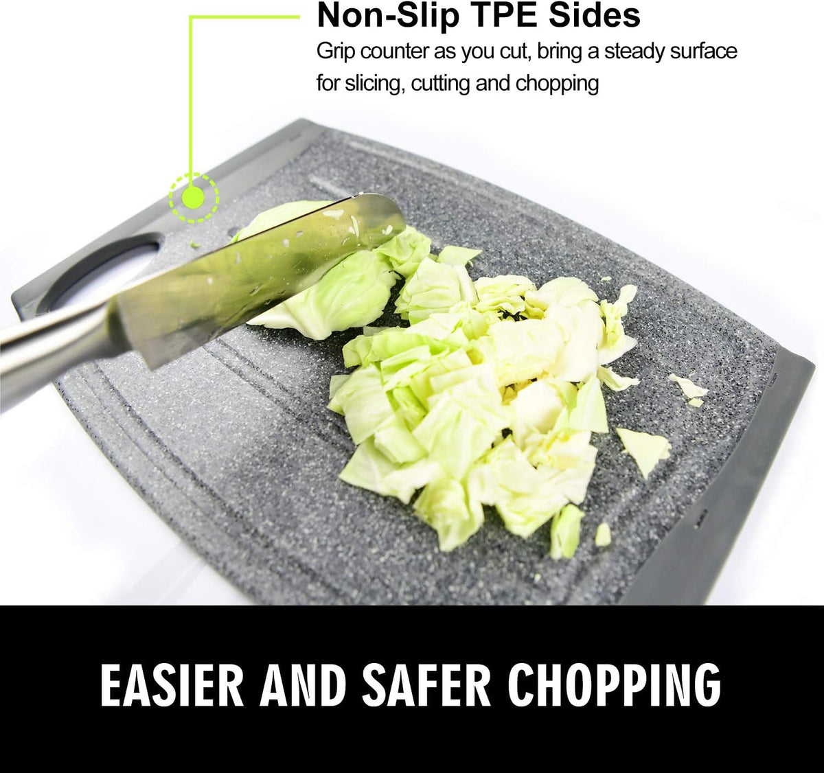 7.48" Small Plastic Cutting Board for Small Kitchen Task (Grey)