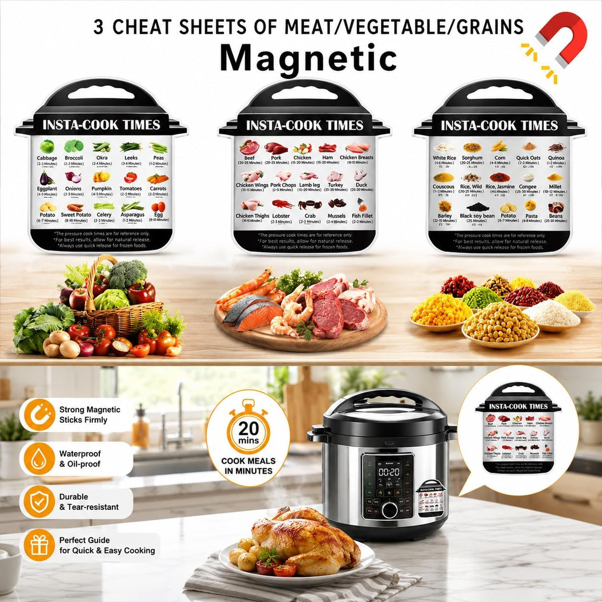Accessories for Instant Pot, 73 PCS Accessories for Pressure Cooker for 5/6/8 Qt Electric Pressure Cooker -2 Steamer Baskets, Steamer Rack, Non-stick Springform Pan, Egg Rack
