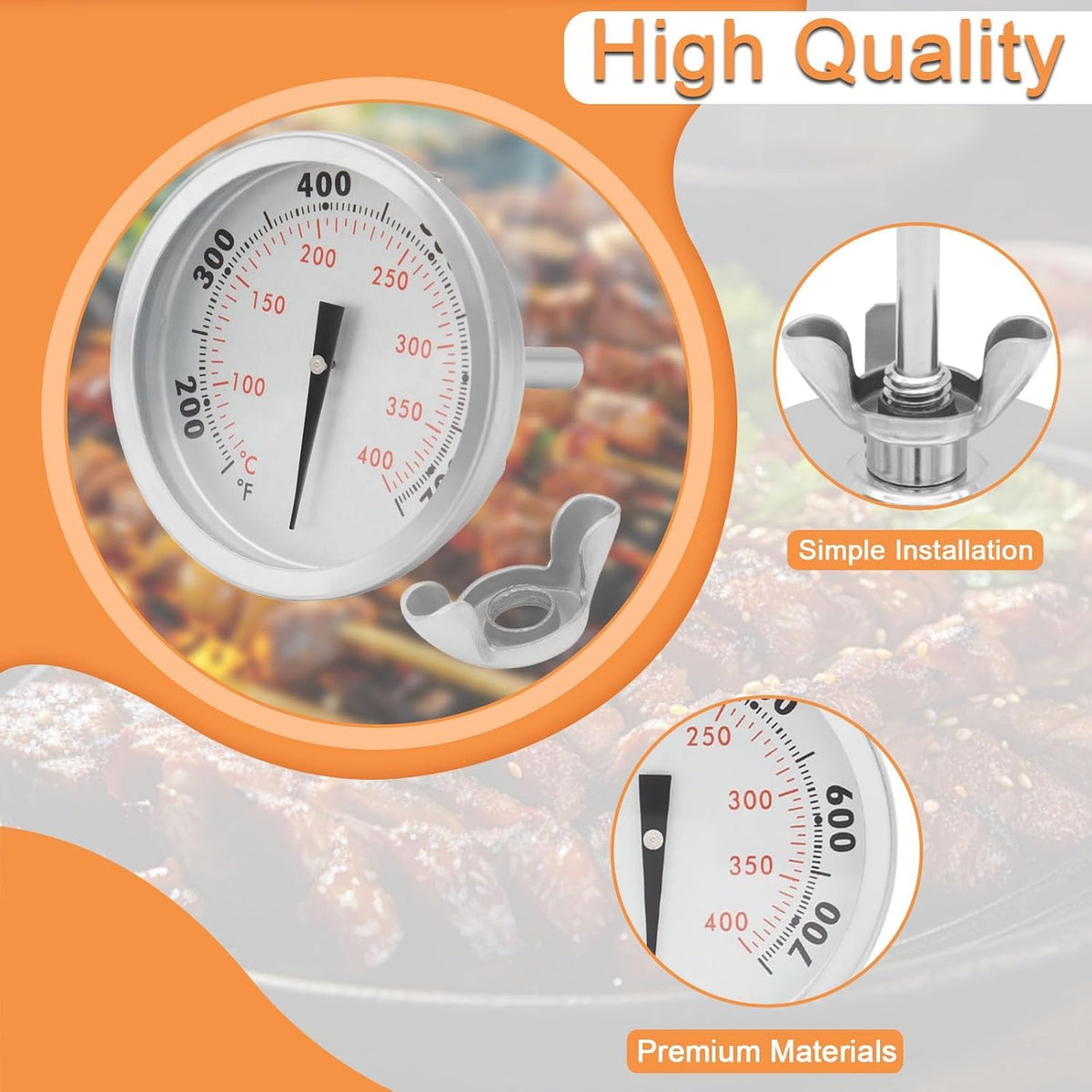 60540 Temperature Gauge for Weber GS4 Spirit II/I 200/300 SER & 22" Kettles
