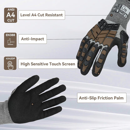 Safety Work Gloves,Impact Gloves for Men Women