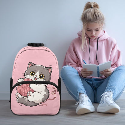 Cute Capybara Pizza Backpack for Girls, 5 Pcs Boys School Bag Set for Kids, 17 Inch Backpacks Lunch Pencil Box Reusable Utensils Case Set for Middle Elementary School, 3rd Grade Backpack