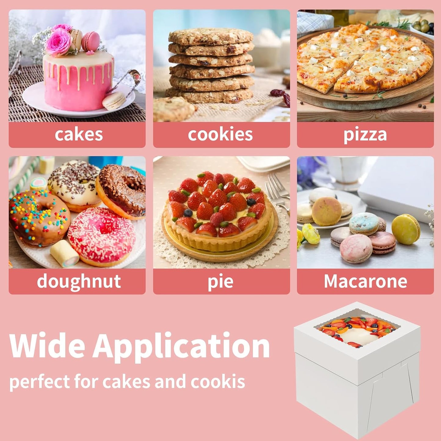 WINKIO Cake Boxes 12 inch, Cake Carrier Holder, Storage Transport Container