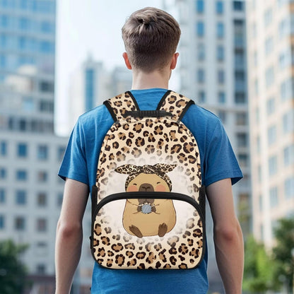 Highland Cow Backpack with Lunch Box Set for Kids Sunflower School Backpack for Girls Boys Back to School Bag Student Travel Backpacks Reusable Utensils Pen Case Water Bottle Bag 5PCS