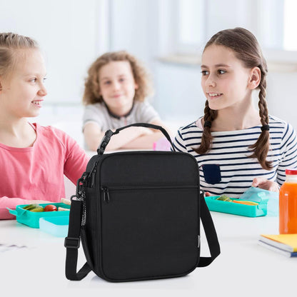 Kids Insulated Lunch Box Bag, Thermal Picnic Cool Bags with Adjustable Strap for Adults Children Women Men Boys Girls School Work (CAM-Blue)