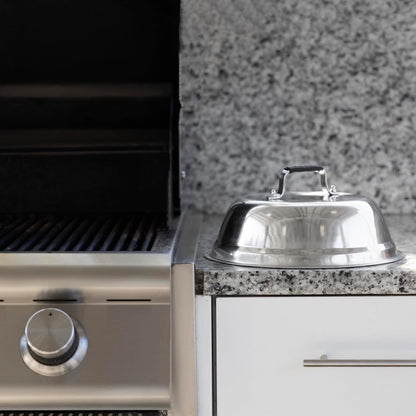 Outset Burger Cheese Melting Dome for Grill, Griddle, and Stovetop, Stainless Steel