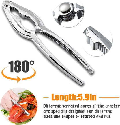 12 Pcs Crab Crackers and Tools, Lobster Crackers, Seafood Cracker Tools