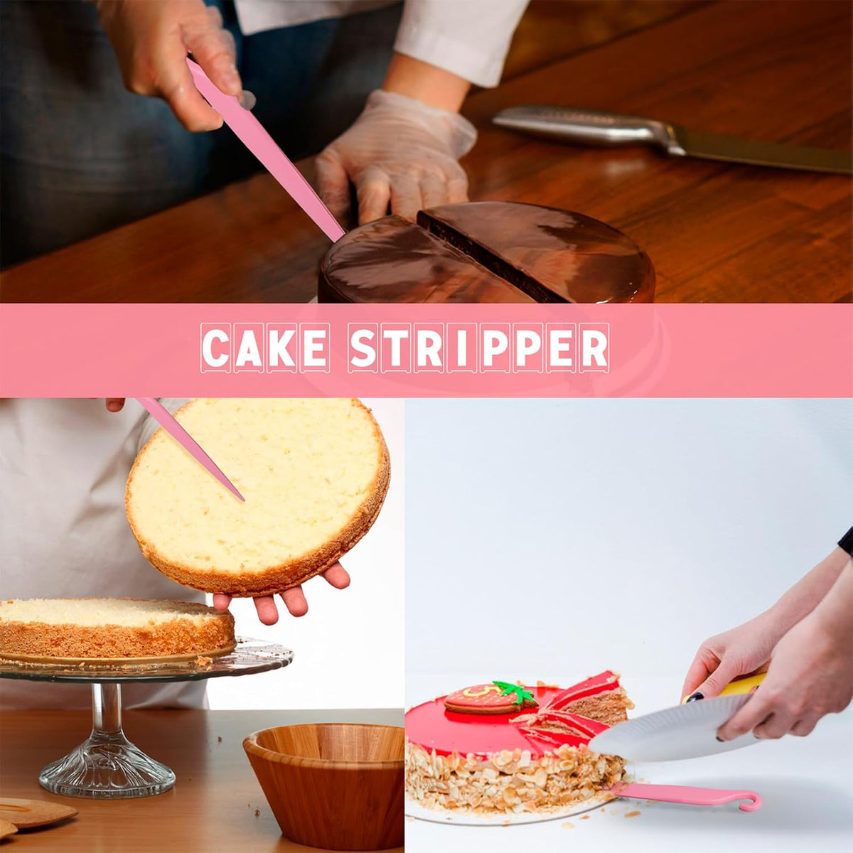 9PCS Cake Scraper Set with Cake Scraper Smoother Set, Adjustable Icing Scraper Polisher Tool, Cake Decorating Comb, Icing Smoother Plastic Sawtooth,Cake Icing Kitchen Baking Cake Edge(White)