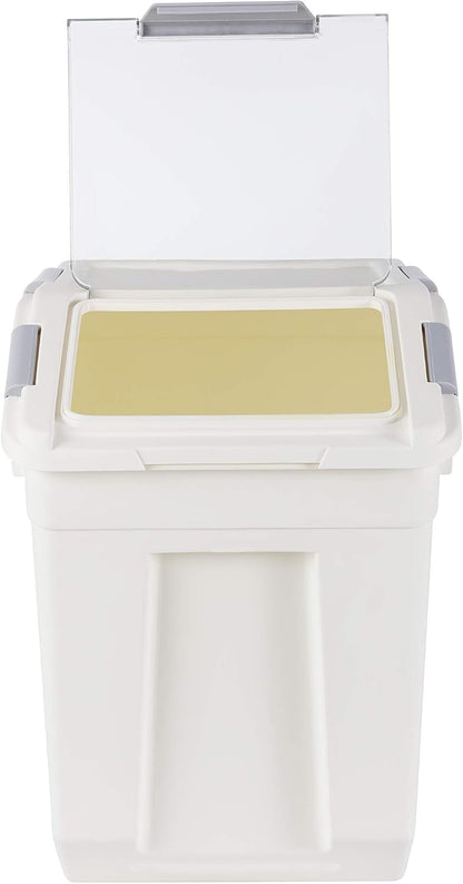EonTone [2-Pack] 30 lbs Rice Storage Container, 15L Airtight Food Bin with Wheels for Flour, Pet Food