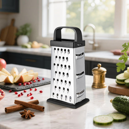 Kaishun Mini Cheese Grater,4-Sided Box Grater for Cheese, Vegetable & Fruit
