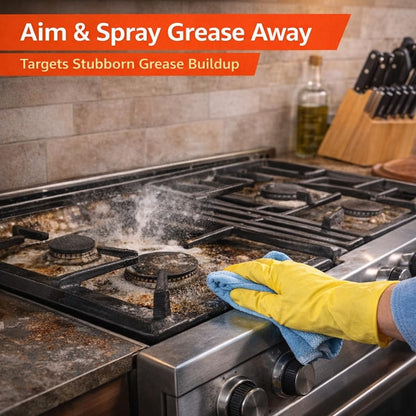 Diversey Break-Up Professional Oven & Grill Cleaner, Heavy Duty Grease Remover for Grill Grates, Ovens, Flat Tops & Vent Hoods, 19 oz Aerosol Spray