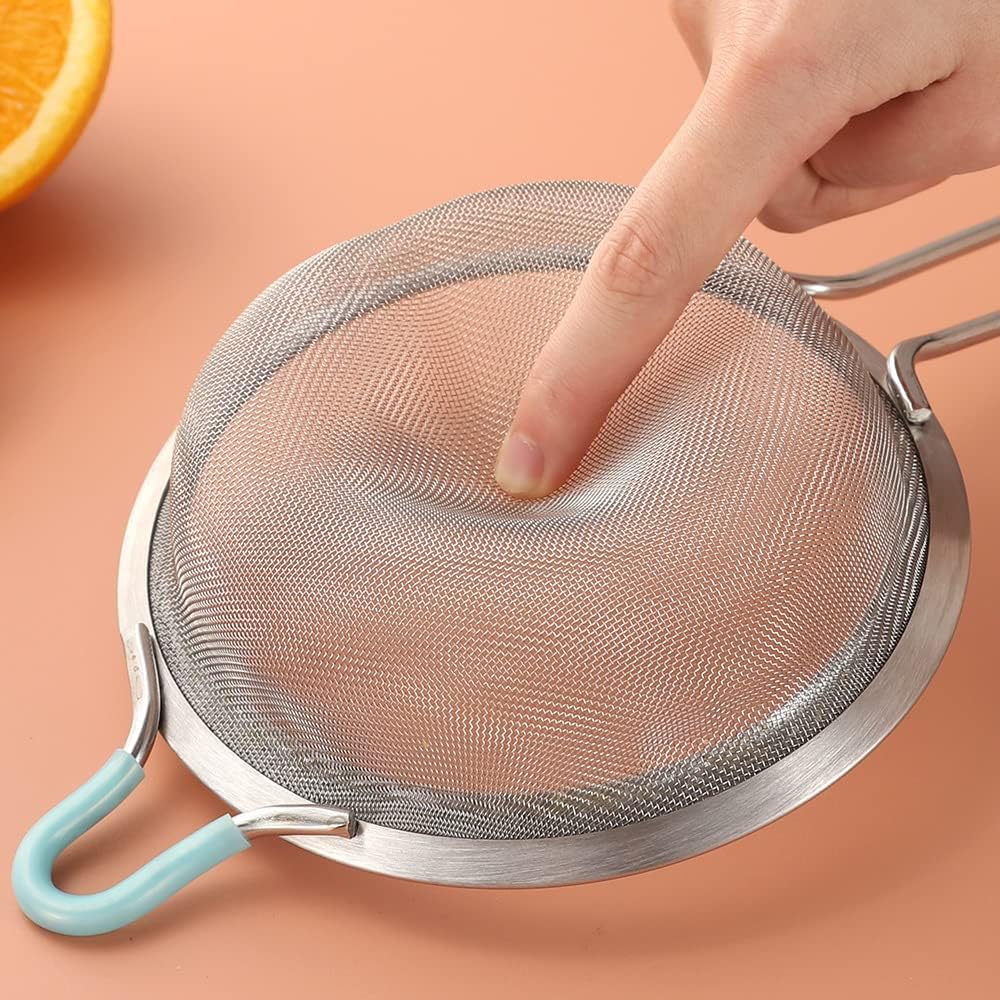 Fine Mesh Strainer with Handle Tea Sifter Stainless Steel Sieve