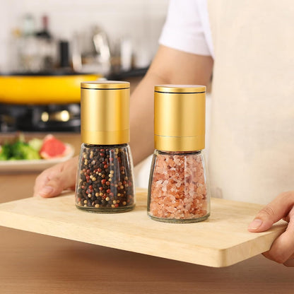 Vucchini Gold Salt and Pepper Grinder Mill Adjustable Coarseness Ceramic