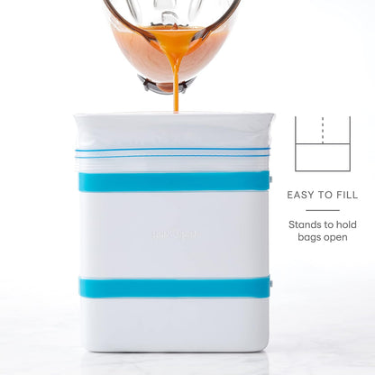 YouCopia FreezeUp Freezer Food Block Maker, 2 Cup, 2-Pack, Meal Prep Bag Container to Freeze Leftovers and Soup