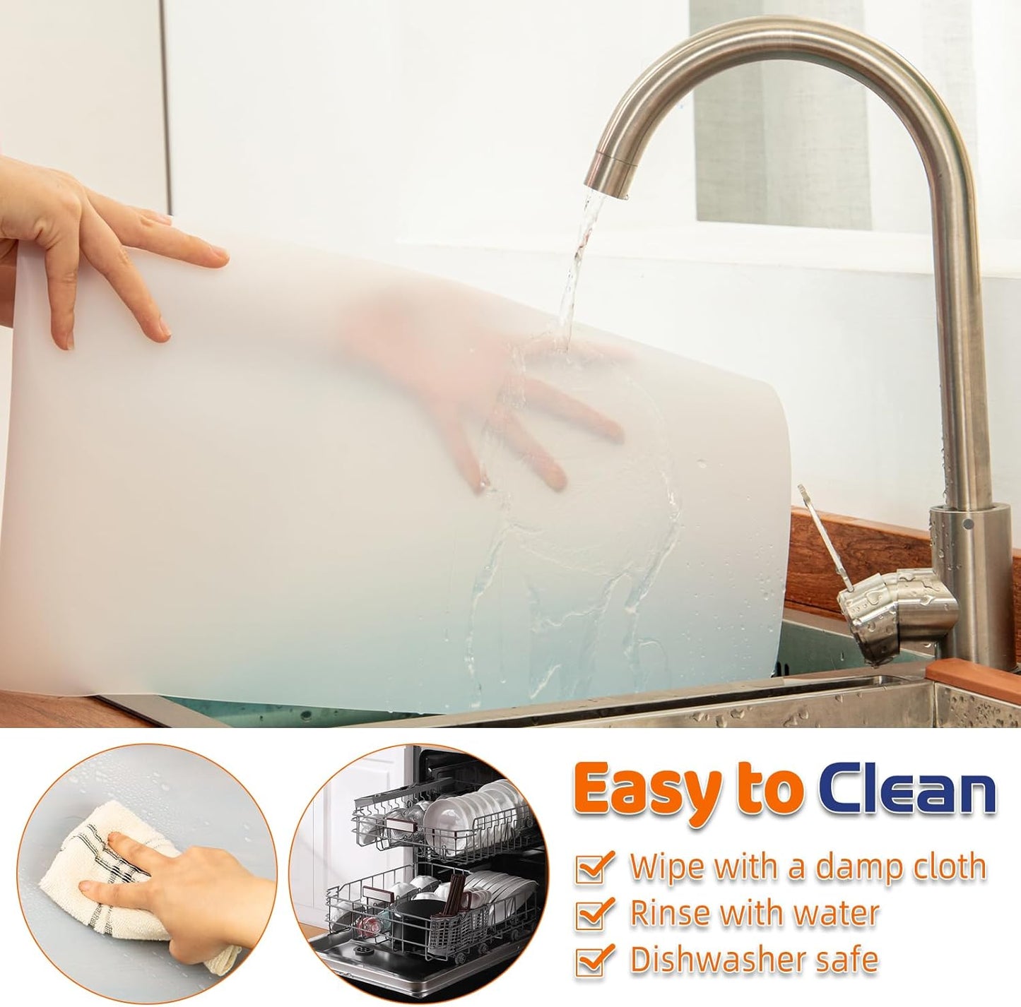 Warome Silicone Mat,78.7”x 23.6” Heat Resistant Mats for Countertop,Extra Large Countertop Protector Mat, Multi-functional Cuttable Kitchen Counter Mat, Silicone Mats for Kitchen Counter/Crafts- Grey