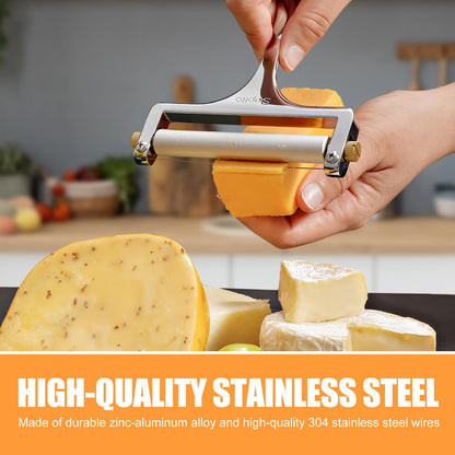 Sopito Cheese Slicer with 3 Extra Stainless Steel Wires, Silver