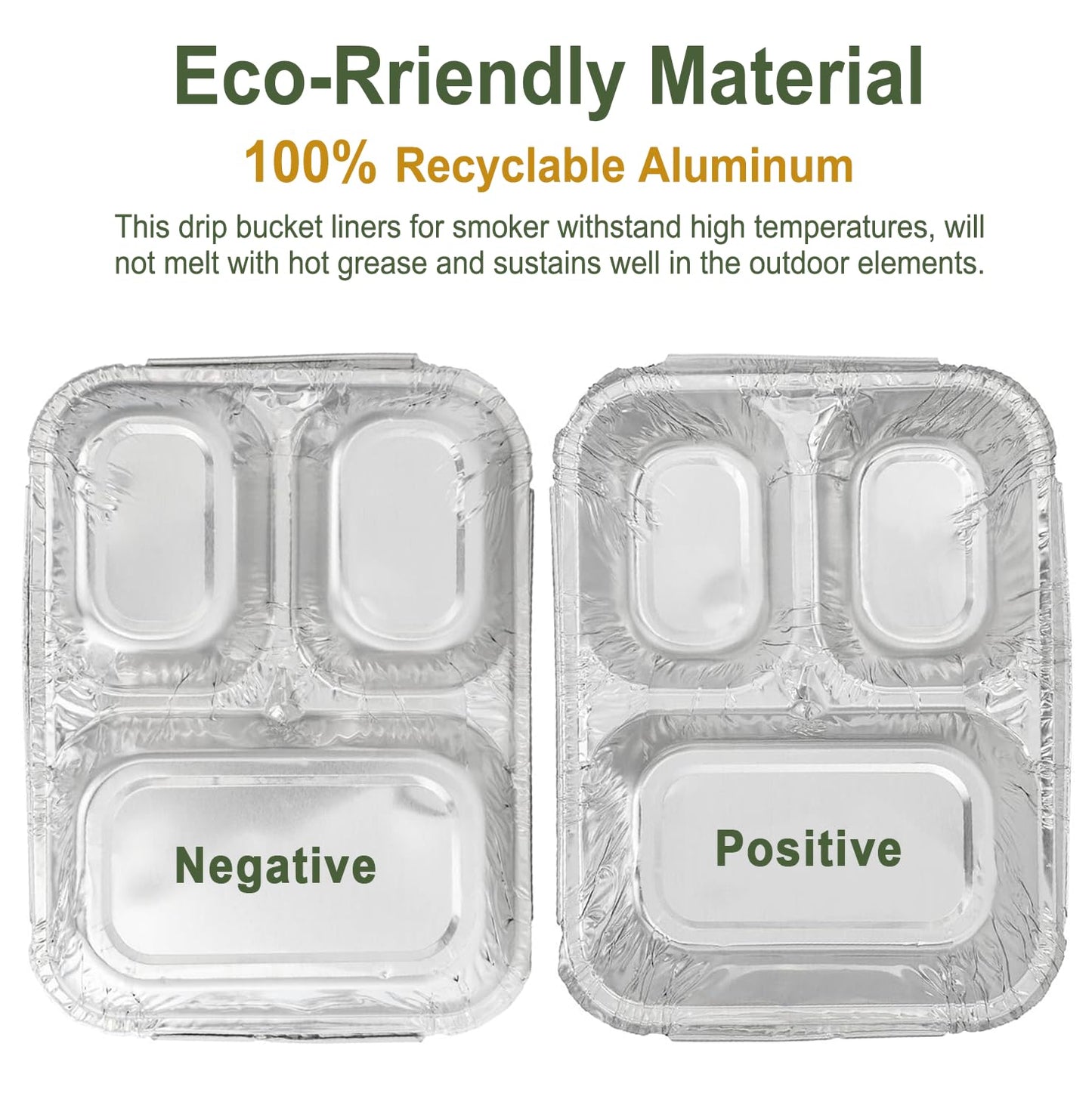 3 Compartment Aluminum Foil Takeout Trays with Paper Lids, 50 Pack – Disposable Divided Meal Prep Containers for Full Meals, Portion Control & Takeout, 820ml / 28oz, 8” × 6” × 1.5”
