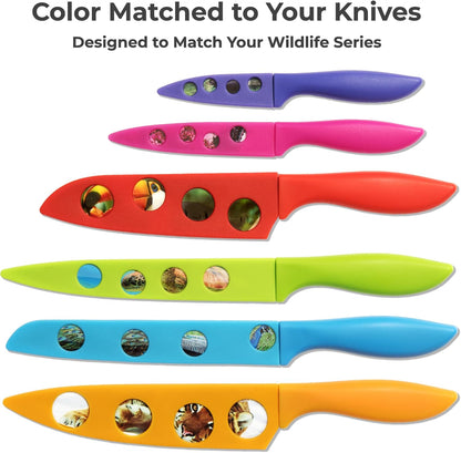 CHEF'S VISION Landscape BladeKeepers, 6 Color-Matched Knife Blade Covers