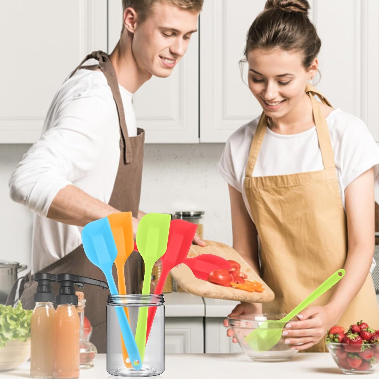 Silicone Spoon Spatula Set Food Grade Kitchen Utensils Heat Resistant